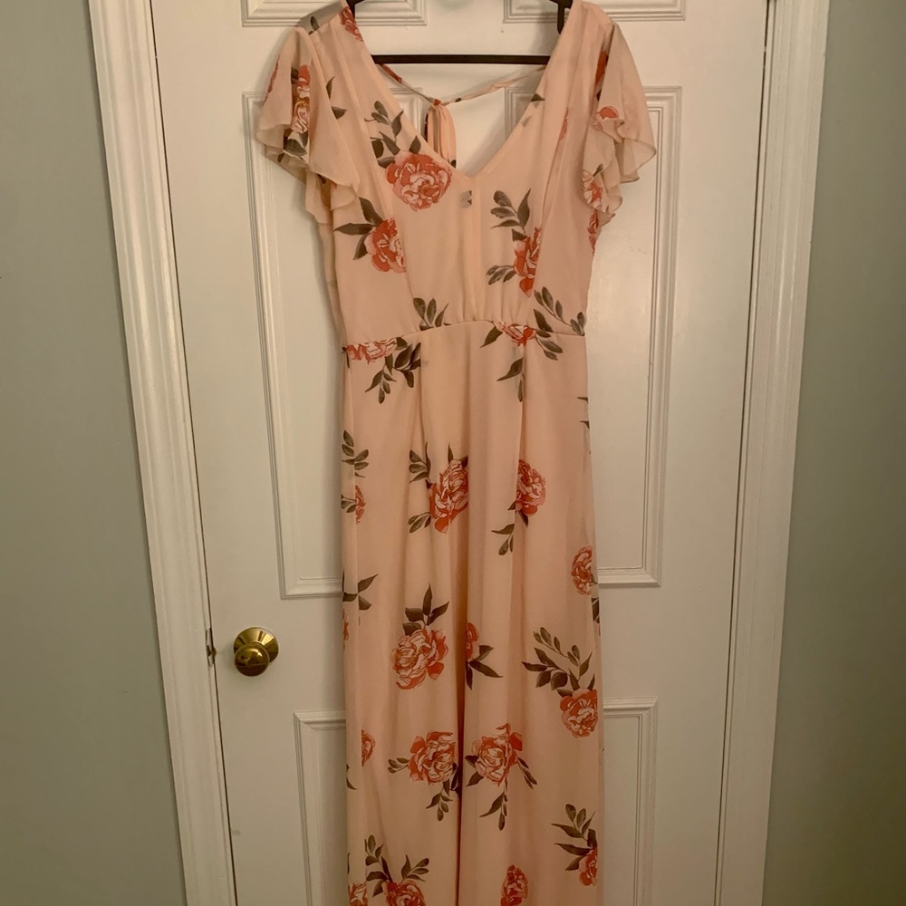 Floor length floral dress